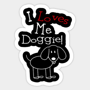 Cute Casual Funny Dog Lovers Short Sleeve T-Shirt Sticker